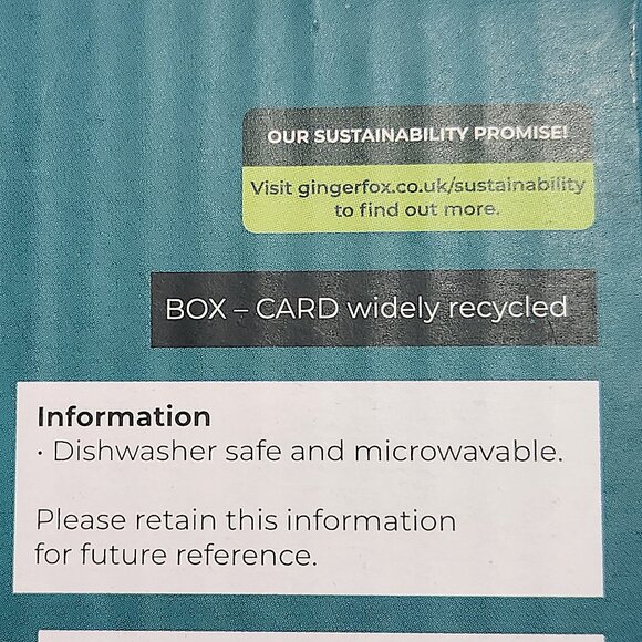 NEW Ginger Fox BEE Kind Teal and Floral Mug comes Boxed Holds 12 oz. - Picture 12 of 16